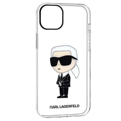 Pouzdro pro Apple iPhone 14 Plus, Karl Lagerfeld, Ikonik Karl, Průhledné