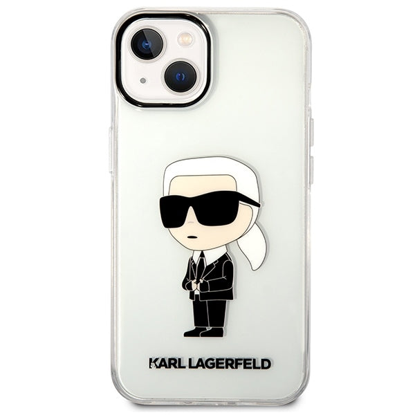 Pouzdro pro Apple iPhone 14 Plus, Karl Lagerfeld, Ikonik Karl, Průhledné