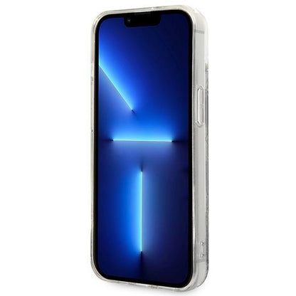 Pouzdro pro Apple iPhone 14 Plus, Karl Lagerfeld, Liquid Glitter Monogram, Černá