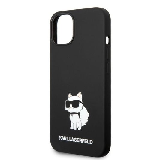 Pouzdro pro Apple iPhone 14 Plus, Karl Lagerfeld, Silicone Choupette, Černá
