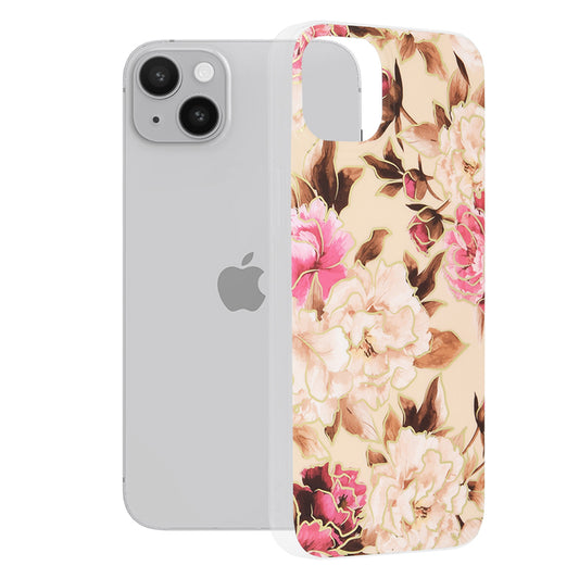 Pouzdro pro Apple iPhone 14 Plus, Techsuit, Marble, Béžové