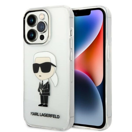 Pouzdro pro Apple iPhone 14 Pro, Karl Lagerfeld, IML Ikonik NFT, Průhledné
