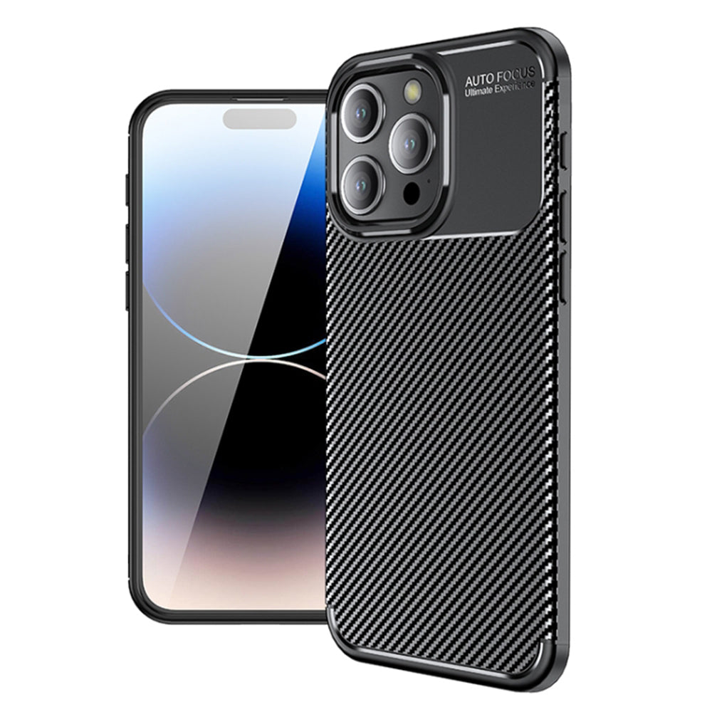 Case for Apple iPhone 14 Pro, Techsuit, CarbonFiber, Black
