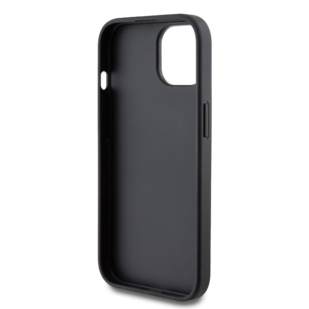 Pouzdro pro Apple iPhone 15, Guess, 4G Metal Gold Logo, Šedé