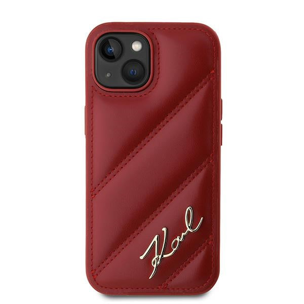 Pouzdro pro Apple iPhone 15, Karl Lagerfeld, Diagonal Quilted Script, Rosie