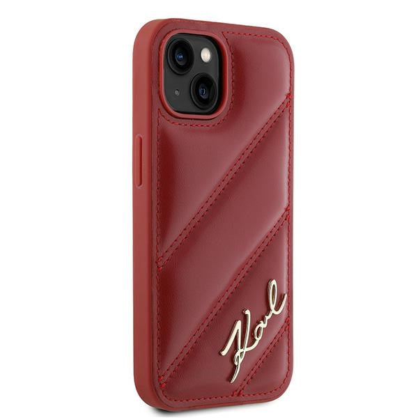 Pouzdro pro Apple iPhone 15, Karl Lagerfeld, Diagonal Quilted Script, Rosie