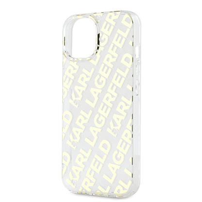 Pouzdro pro Apple iPhone 15, Karl Lagerfeld, IML Luxury Gold Fullover Logo, Zlatá