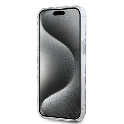 Pouzdro pro Apple iPhone 15, Karl Lagerfeld, IML Luxury Zebra Pattern with Strap, Černá