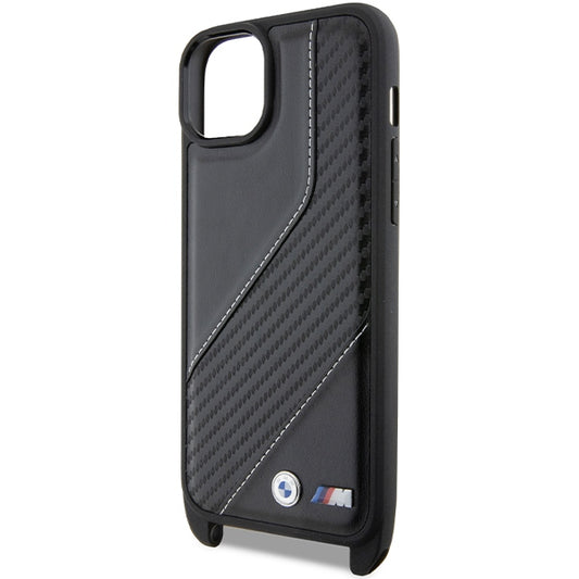Pouzdro pro Apple iPhone 15 Plus, BMW, M Edition Carbon Stripe & Strap, Černé