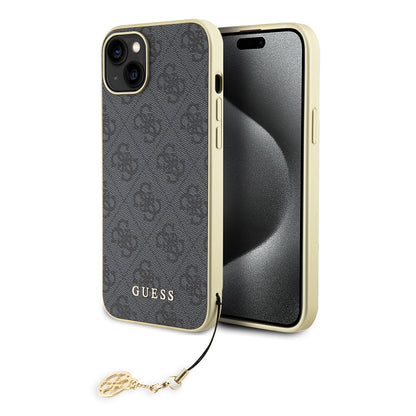 Pouzdro pro Apple iPhone 15 Plus, Guess, 4G Charm, Šedé