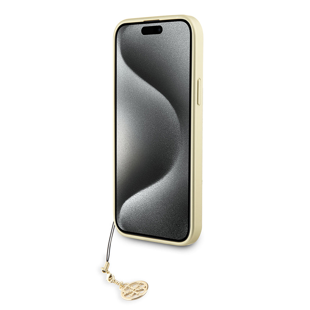 Pouzdro pro Apple iPhone 15 Plus, Guess, 4G Charm, Šedé