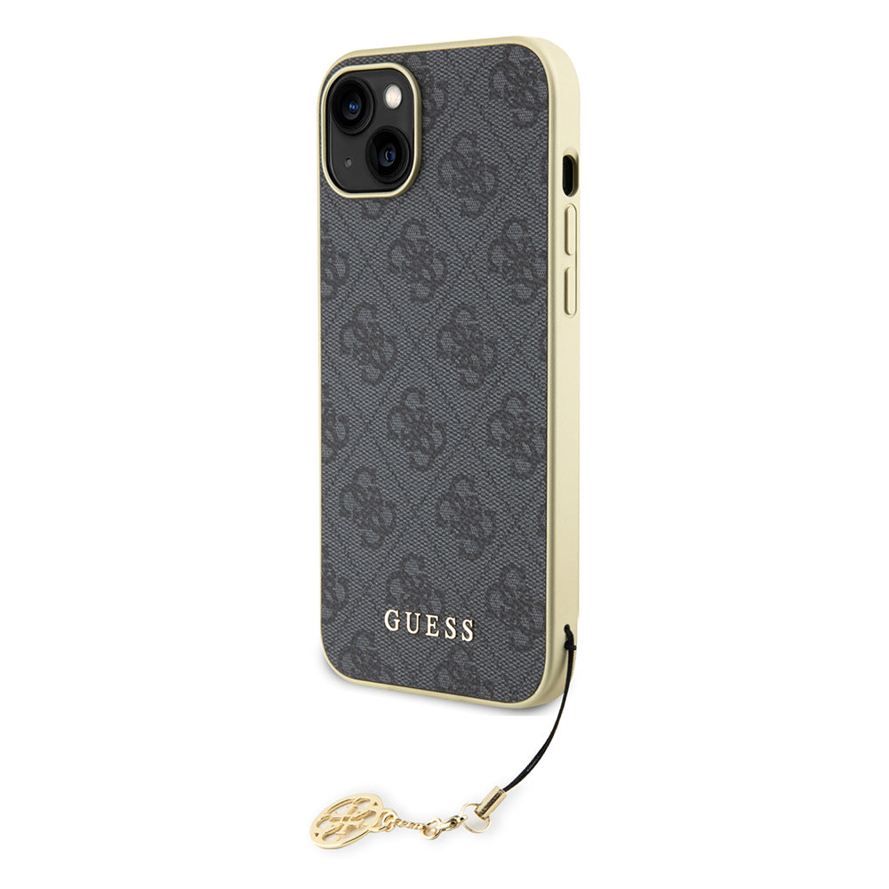 Pouzdro pro Apple iPhone 15 Plus, Guess, 4G Charm, Šedé