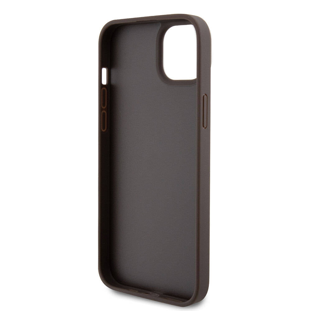 Pouzdro pro Apple iPhone 15 Plus, Guess, Crossbody 4G Metal Logo, Hnědá