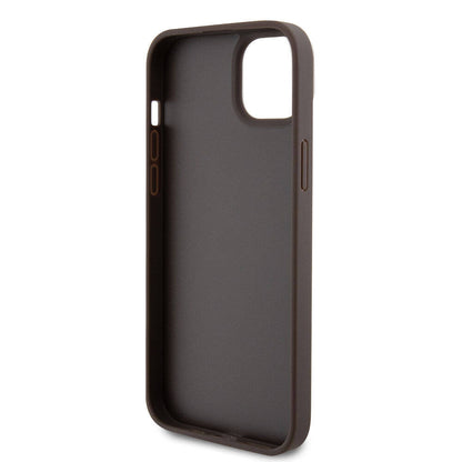 Pouzdro pro Apple iPhone 15 Plus, Guess, Crossbody 4G Metal Logo, Hnědá