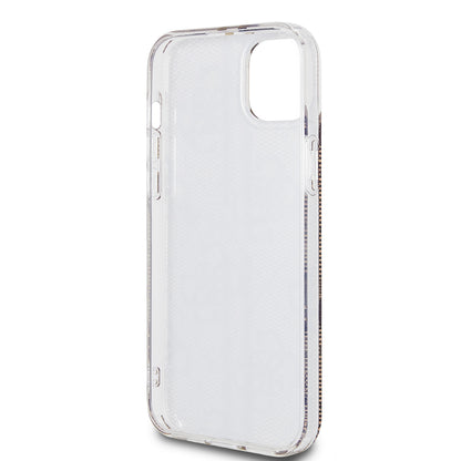 Pouzdro pro Apple iPhone 15 Plus, Guess, IML 4G Gold Stripe, Hnědá