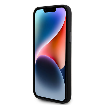 Pouzdro pro Apple iPhone 15 Plus, Karl Lagerfeld, Silicone Choupette Metal, Černá