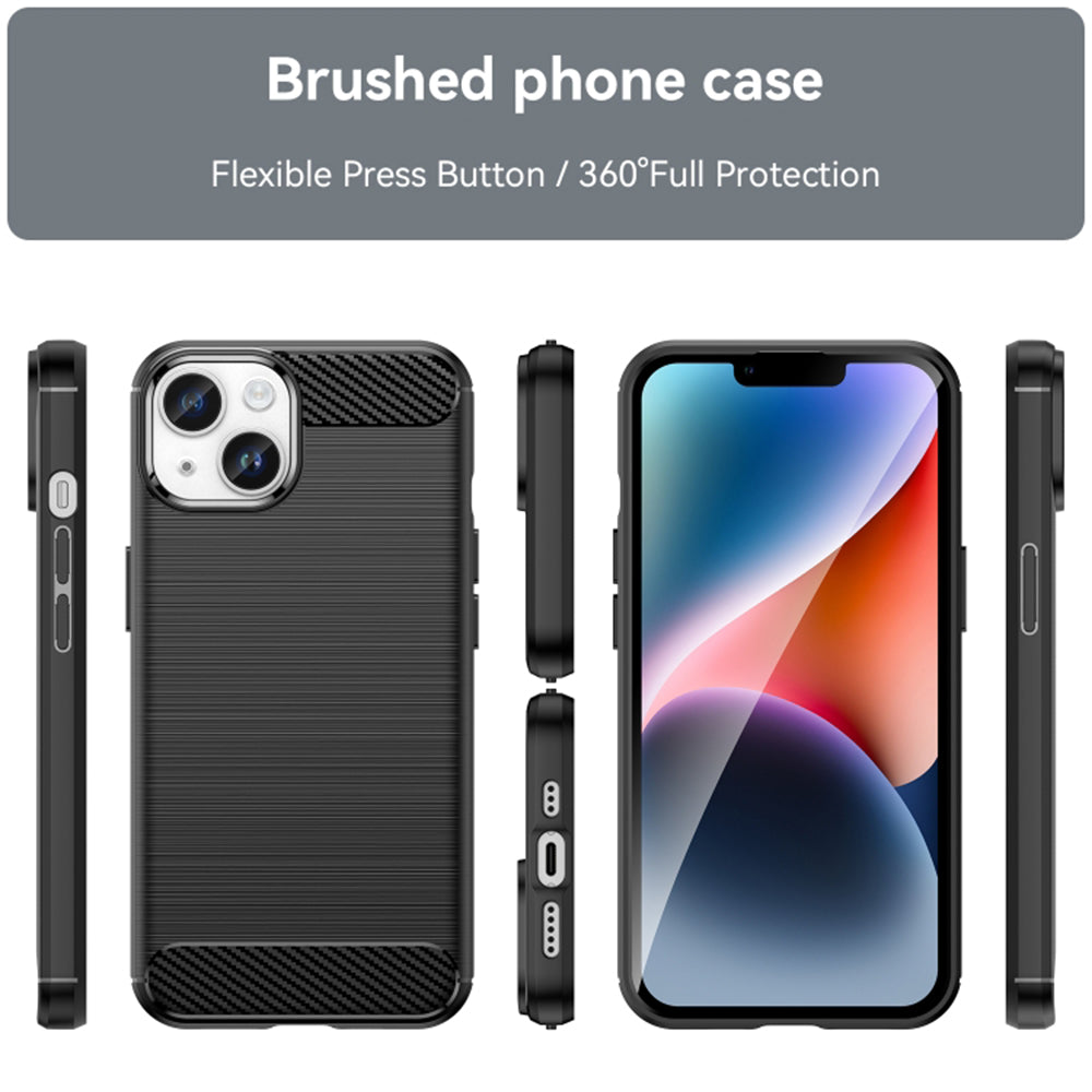 Pouzdro pro Apple iPhone 15 Plus, Techsuit, Carbon, Černé