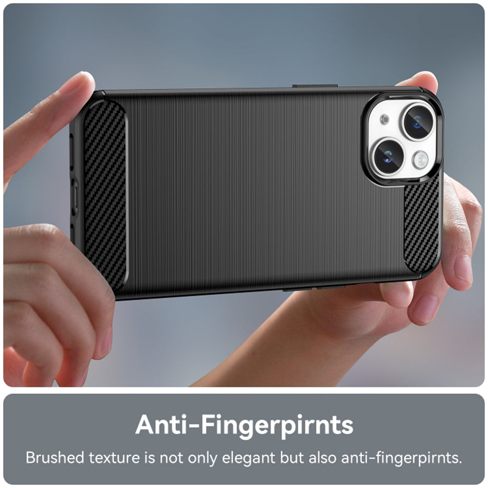 Pouzdro pro Apple iPhone 15 Plus, Techsuit, Carbon, Černé