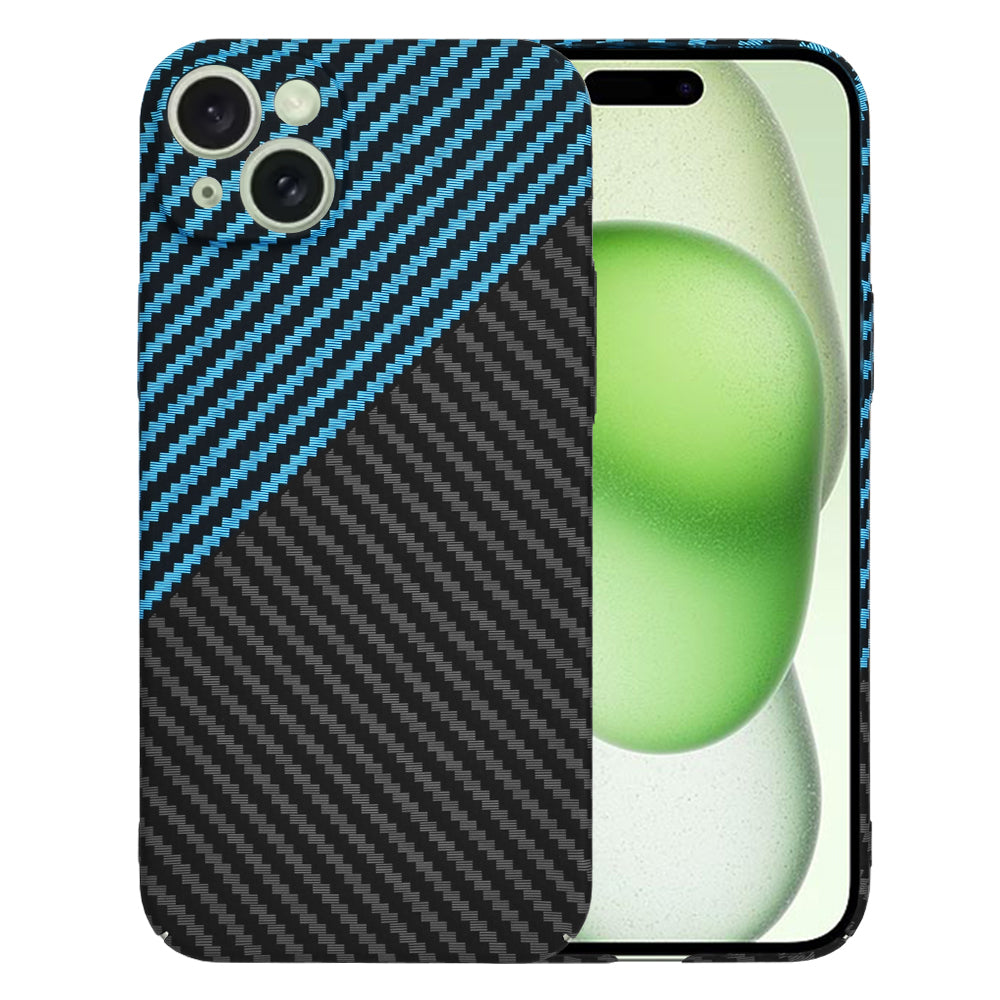 Pouzdro pro Apple iPhone 15 Plus, Techsuit, Carbonite FiberShell, Černá Bleu