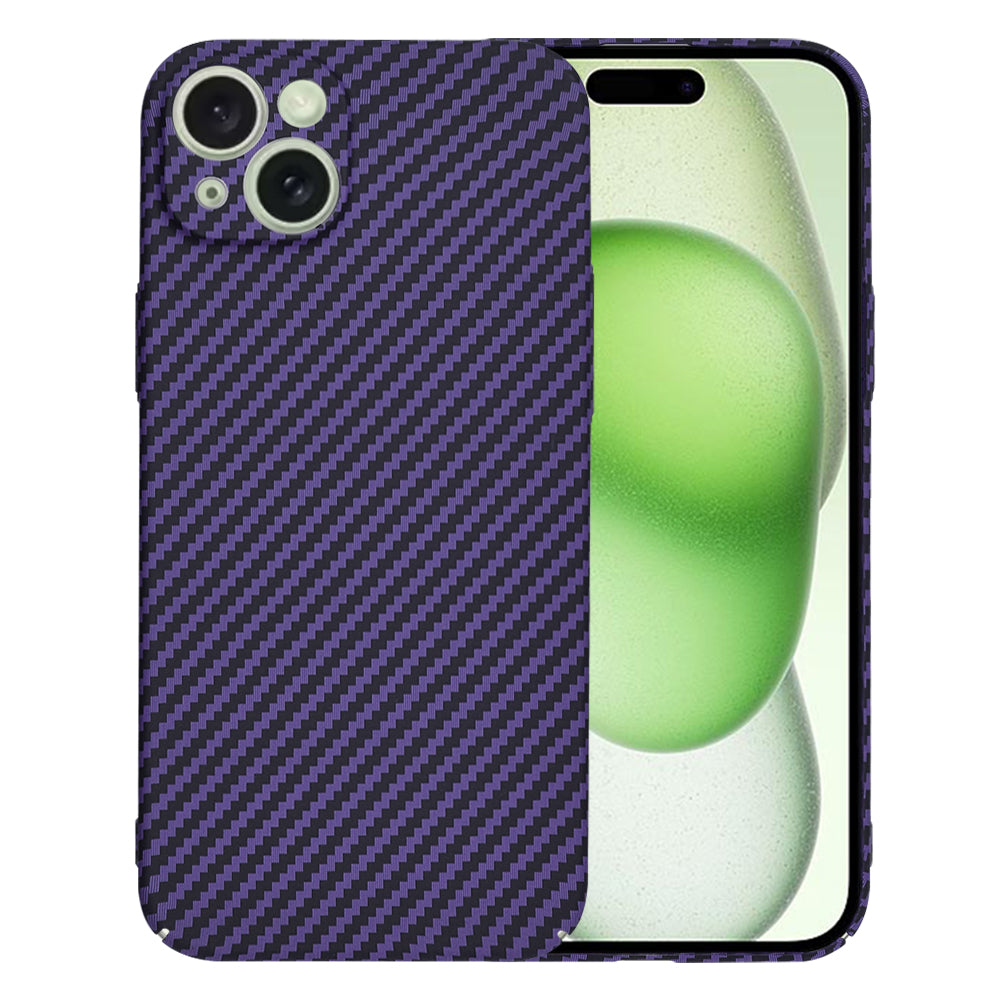 Pouzdro pro Apple iPhone 15 Plus, Techsuit, Carbonite FiberShell, Fialové
