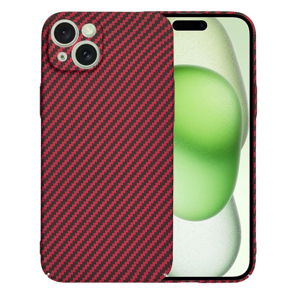 Pouzdro pro Apple iPhone 15 Plus, Techsuit, Carbonite FiberShell, Červené