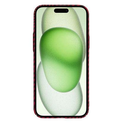 Pouzdro pro Apple iPhone 15 Plus, Techsuit, Carbonite FiberShell, Červené
