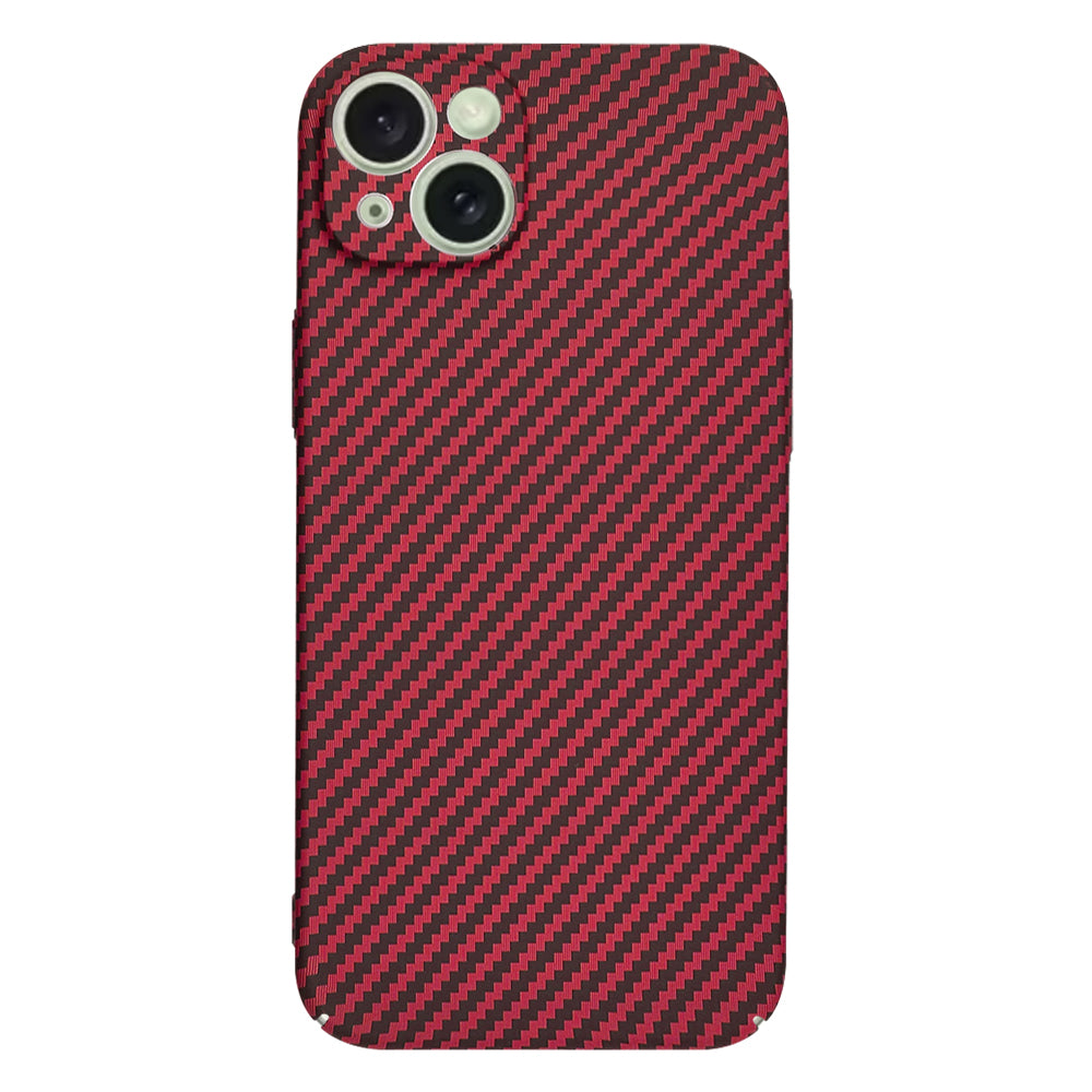Pouzdro pro Apple iPhone 15 Plus, Techsuit, Carbonite FiberShell, Červené