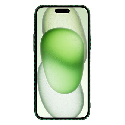 Pouzdro pro Apple iPhone 15 Plus, Techsuit, Carbonite FiberShell, Zelené