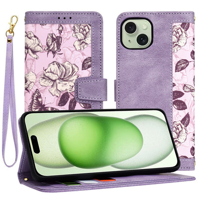 Pouzdro pro Apple iPhone 15 Plus, Techsuit, FlipCraft, Fialové