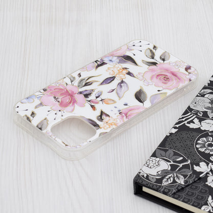 Pouzdro pro Apple iPhone 15 Plus, Techsuit, Marble, Bílé