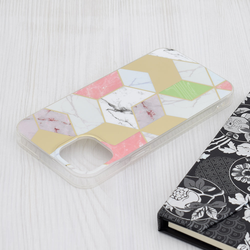 Pouzdro pro Apple iPhone 15 Plus, Techsuit, Marble, Fialové