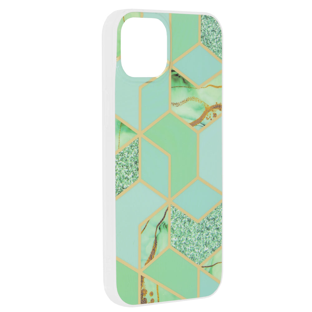 Pouzdro pro Apple iPhone 15 Plus, Techsuit, Marble, Zelené