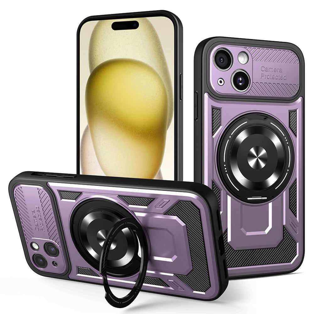 Pouzdro pro Apple iPhone 15 Plus, Techsuit, RuggedCam, Fialové