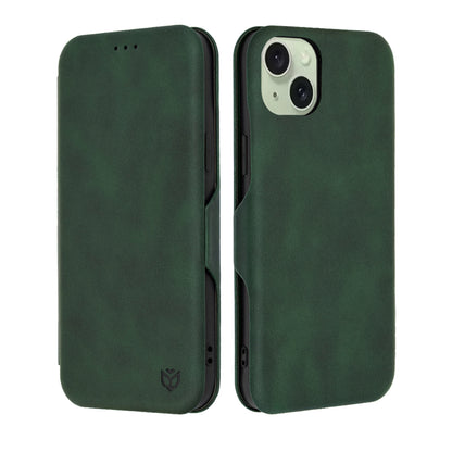 Pouzdro pro Apple iPhone 15 Plus, Techsuit, Safe Wallet Plus, Zelené