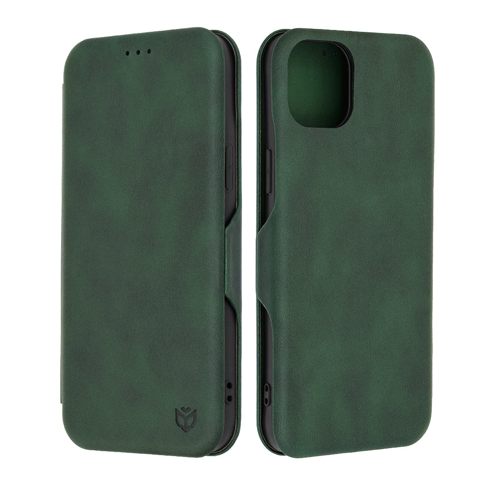 Pouzdro pro Apple iPhone 15 Plus, Techsuit, Safe Wallet Plus, Zelené