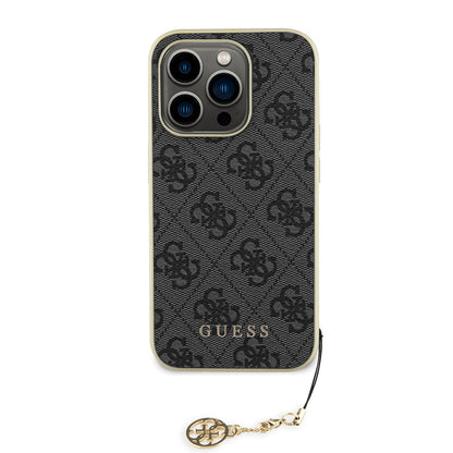 Pouzdro pro Apple iPhone 15 Pro, Guess, 4G Charm, Šedé