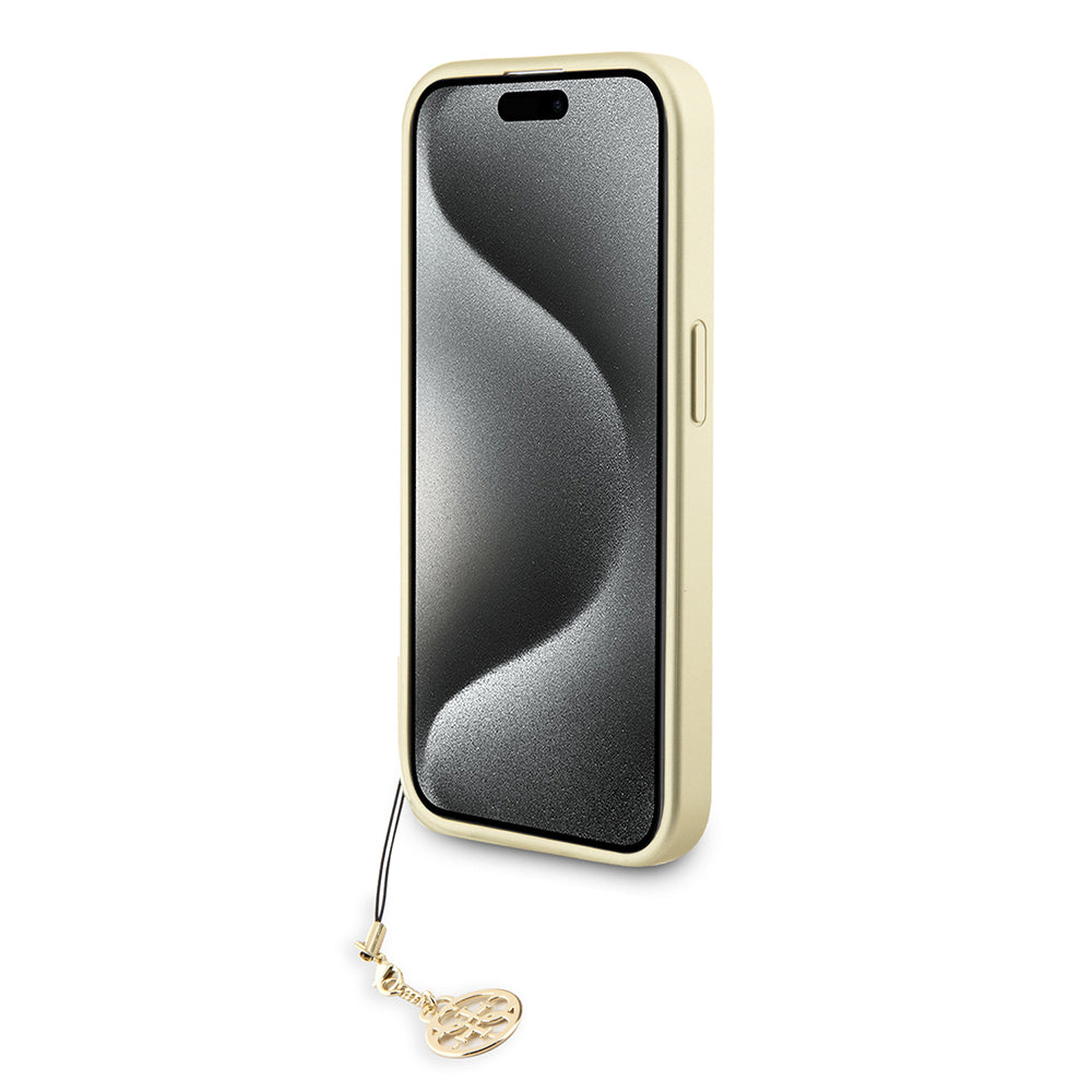Pouzdro pro Apple iPhone 15 Pro, Guess, 4G Charm, Šedé