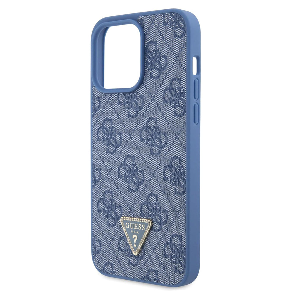 Pouzdro pro Apple iPhone 15 Pro, Guess, Crossbody 4G Metal Logo, Modrá