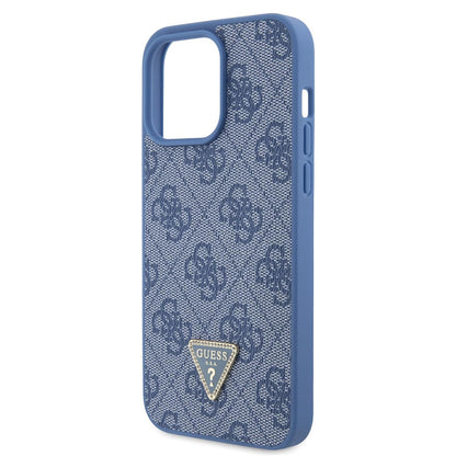 Pouzdro pro Apple iPhone 15 Pro, Guess, Crossbody 4G Metal Logo, Modrá