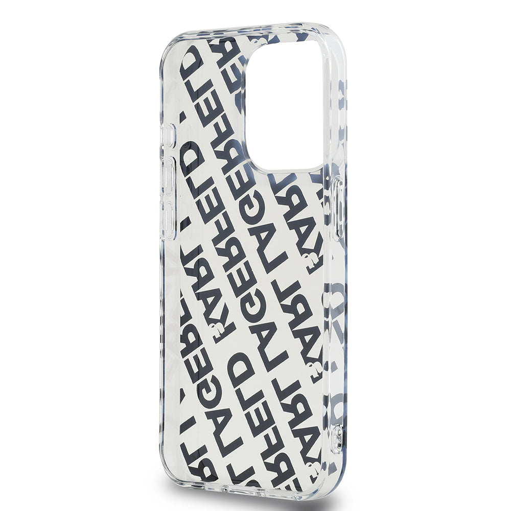 Pouzdro pro Apple iPhone 15 Pro, Karl Lagerfeld, IML Electroplated Repeated Logo, Zlaté