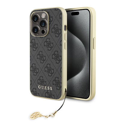 Pouzdro pro Apple iPhone 15 Pro Max, Guess, 4G Charm, šedé