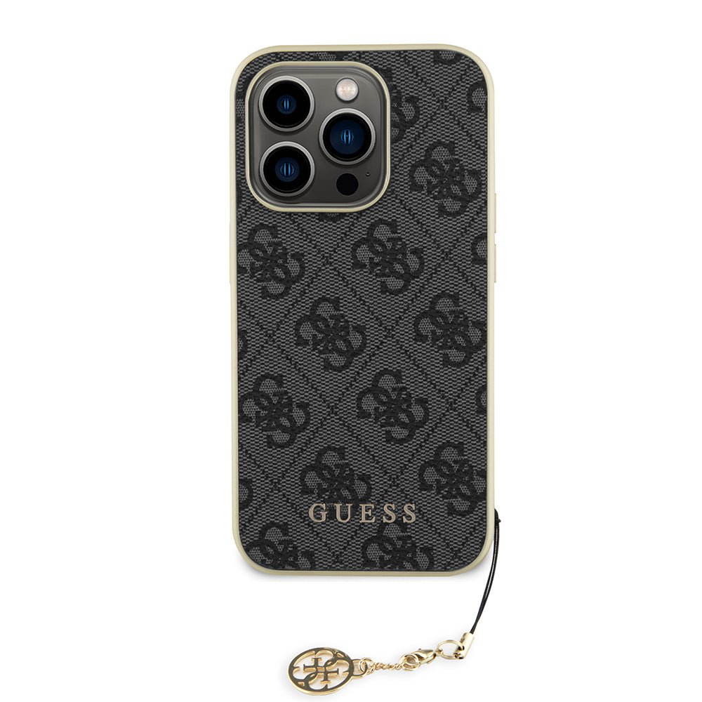 Pouzdro pro Apple iPhone 15 Pro Max, Guess, 4G Charm, šedé