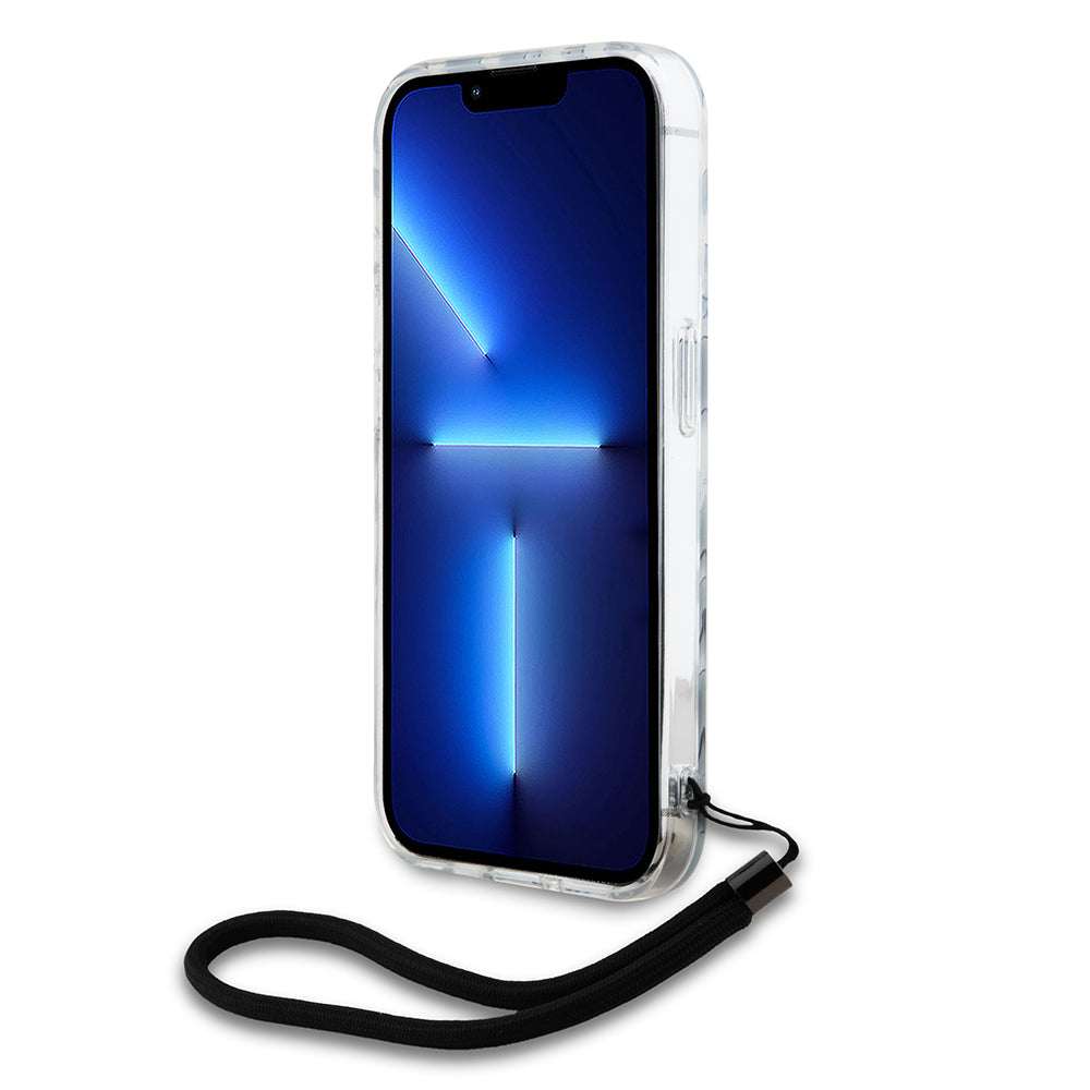 Pouzdro pro Apple iPhone 15 Pro Max, Karl Lagerfeld, IML Luxury Zebra Pattern with Strap, Černá