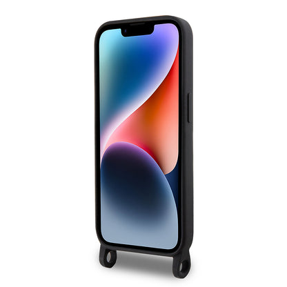 Case for Apple iPhone 15 Pro Max, Karl Lagerfeld, Silicone Crossbody Choupette, Black