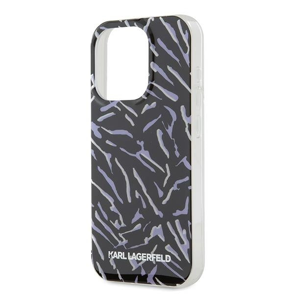 Pouzdro pro Apple iPhone 15 Pro Max, Karl Lagerfeld, Zebra with Cord Strap, Fialová