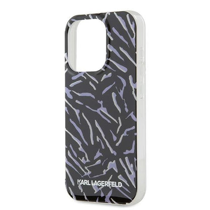 Pouzdro pro Apple iPhone 15 Pro Max, Karl Lagerfeld, Zebra with Cord Strap, Fialová