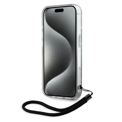 Pouzdro pro Apple iPhone 15 Pro Max, Karl Lagerfeld, Zebra with Cord Strap, Fialová
