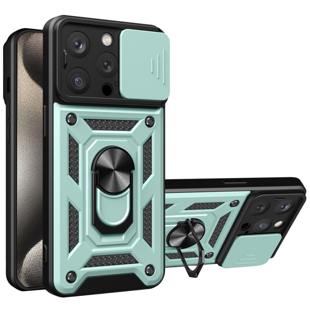 Pouzdro pro Apple iPhone 15 Pro Max, Techsuit, CamShield, Zelené
