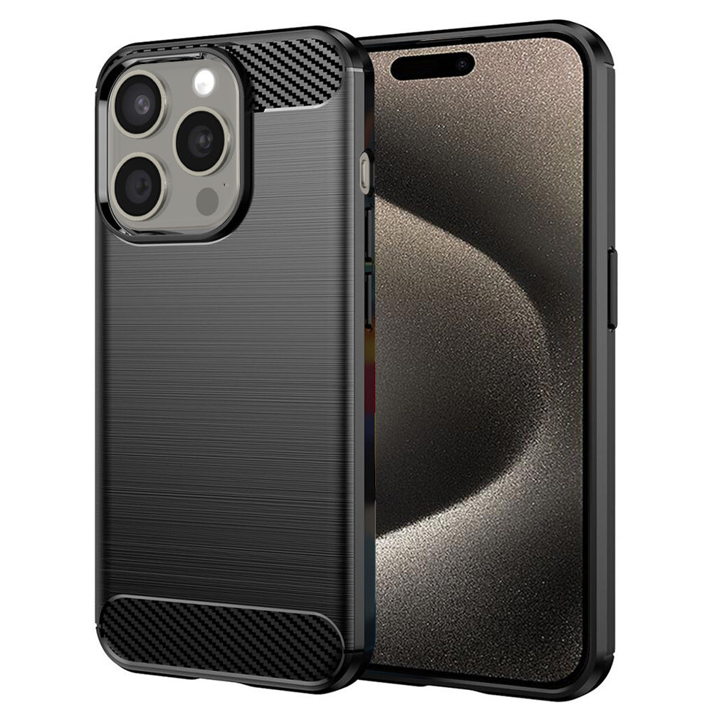 Pouzdro pro Apple iPhone 15 Pro Max, Techsuit, Carbon, Černé
