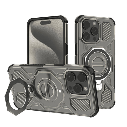 Pouzdro pro Apple iPhone 15 Pro Max, Techsuit, Carbon Shield Pro, Kouřové